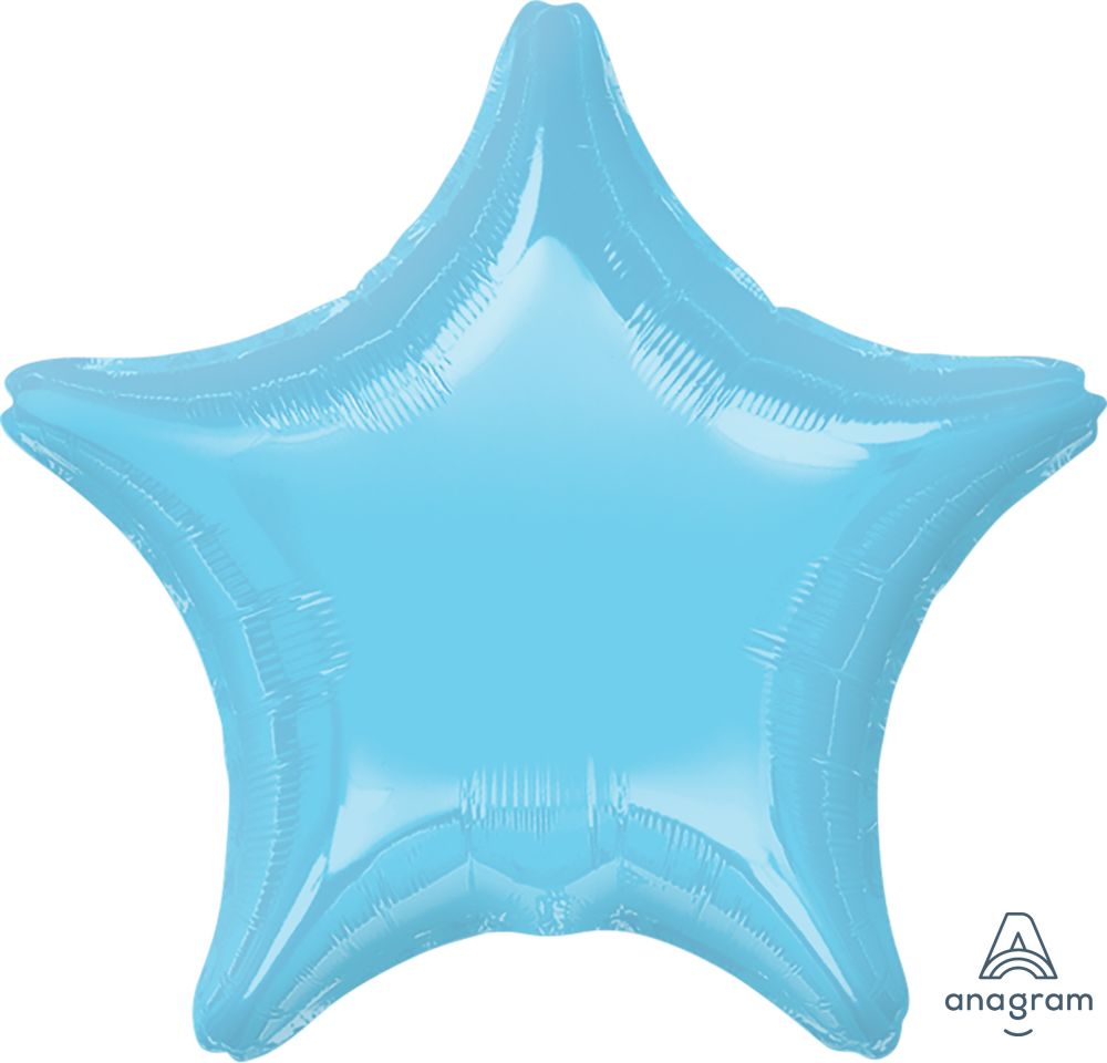 17" Light Blue star foil