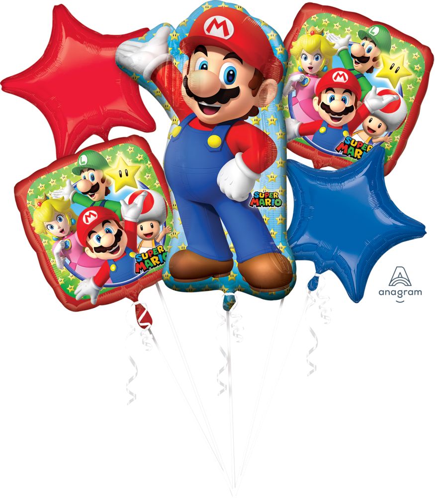 Super Mario helium filled bouquet