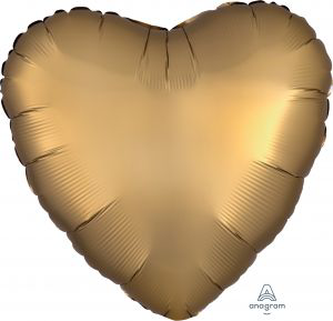 17” Satin Luxe Gold Heart Foil