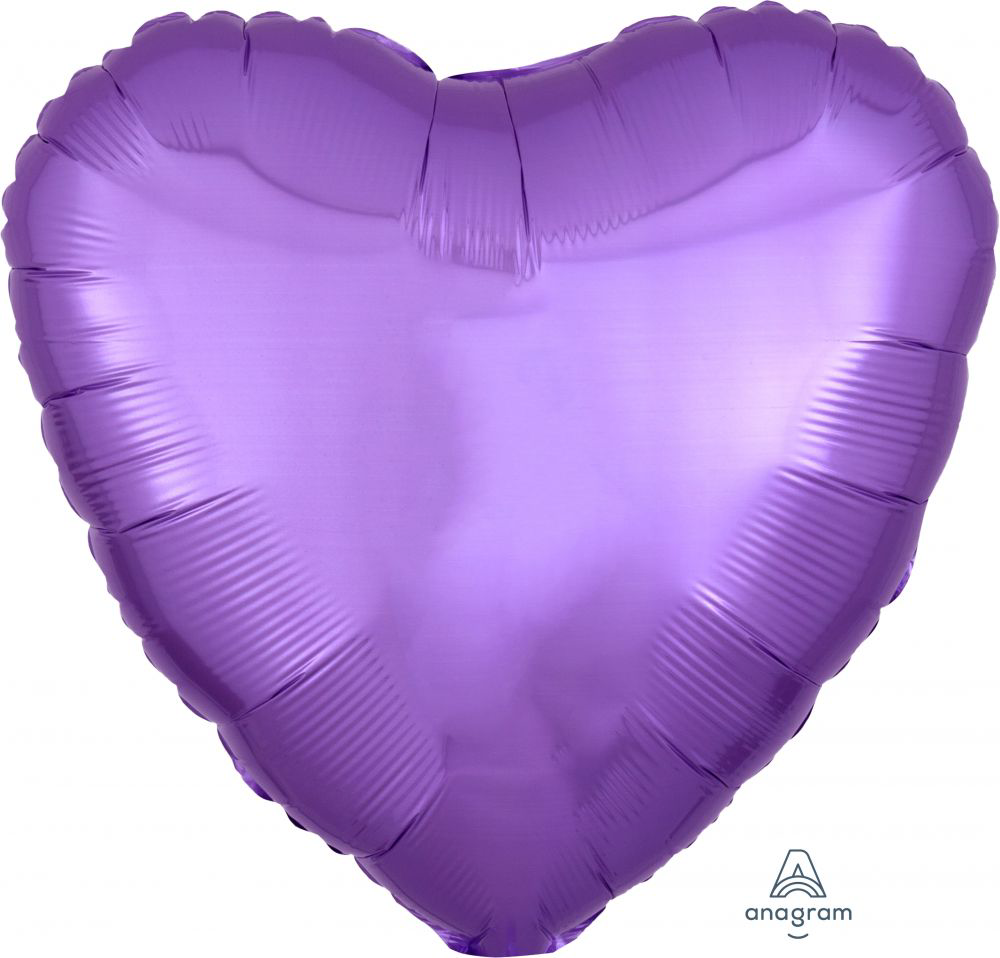 17” Pearl Lavendar heart foil