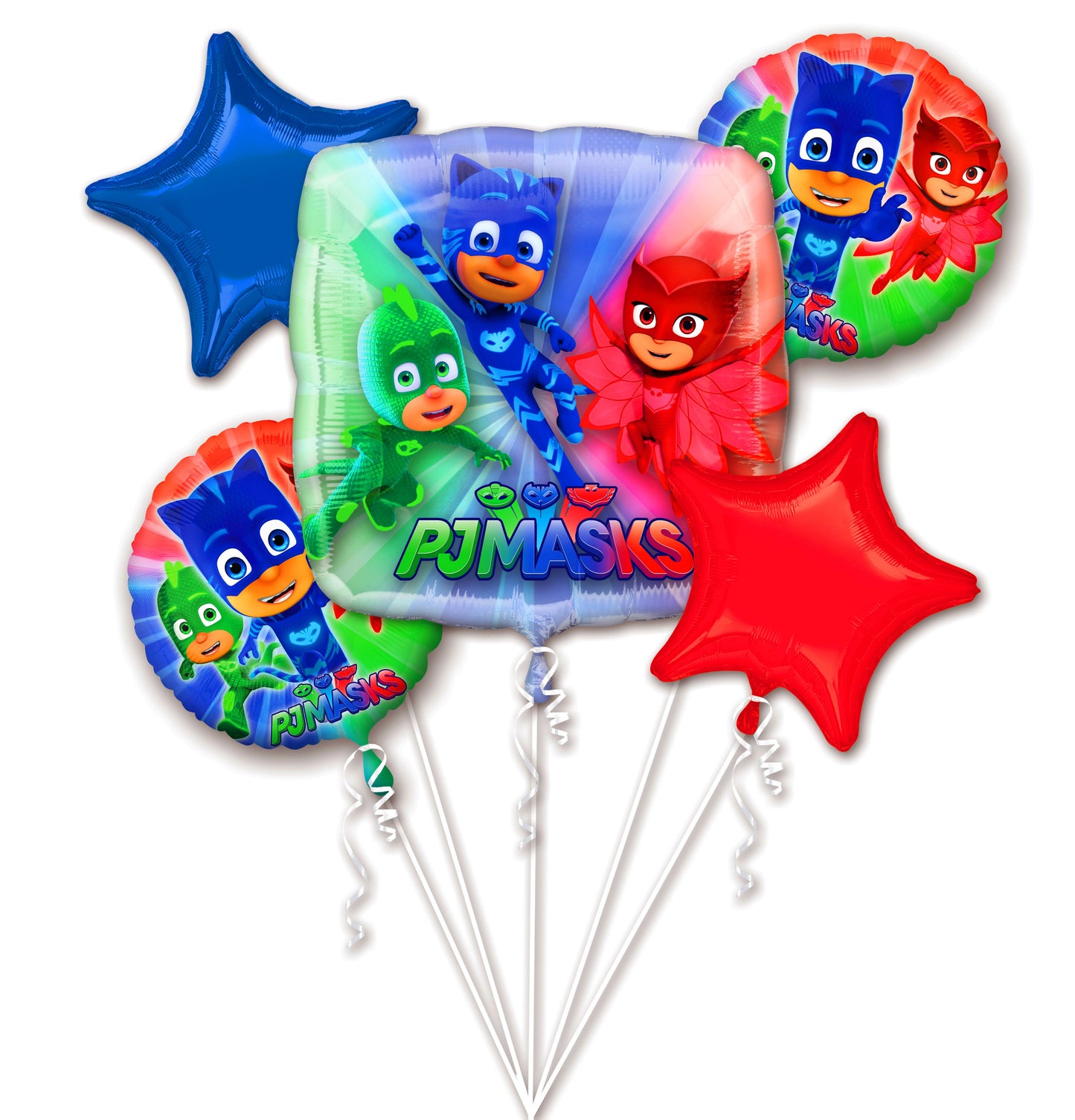 Helium Filled PJ Masks Balloon Bouquet