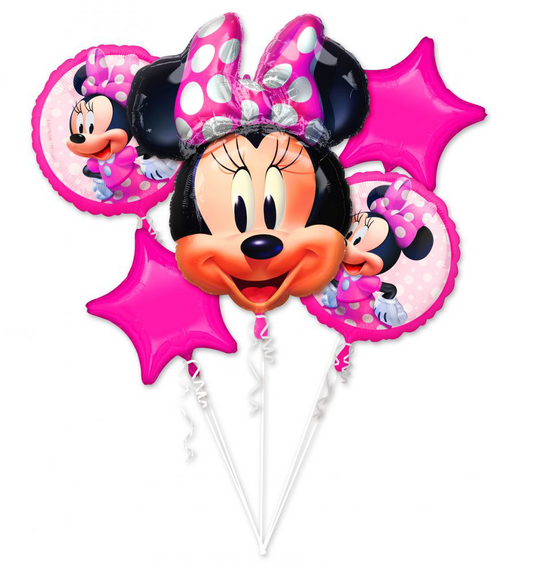 Helium Filled Minnie Mouse Bouquet