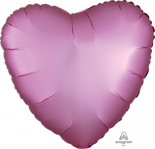 17” Flamingo Satin Heart Foil