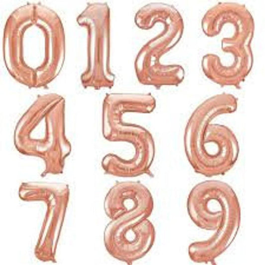 34” Rose Gold Foil Numbers