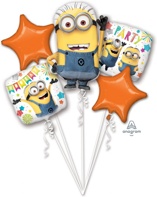 Helium Filled Despicable Me Bouquet